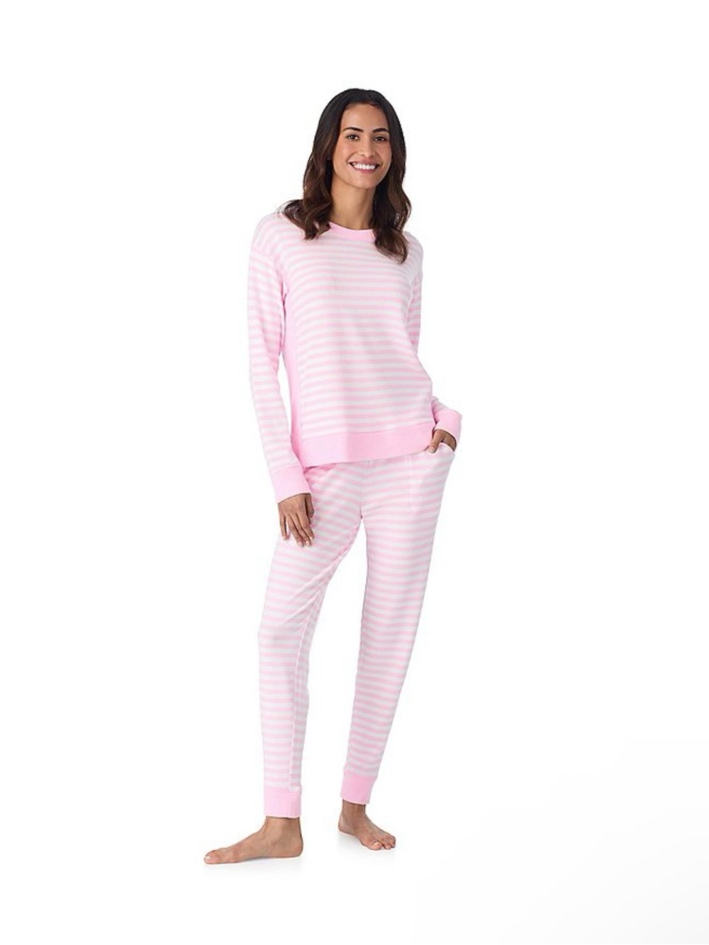 Cuddl Duds Sweater Knit Striped Pajama Jogger Set, XL, NWT